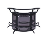 Coaster Dallas 3-Bottle Wine Rack Bar Unit Smoked and Black Model 182135